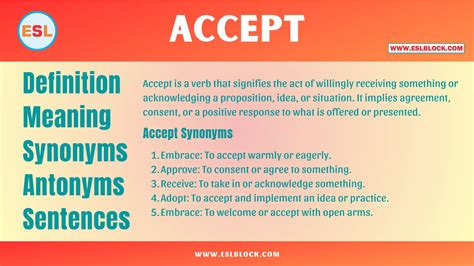 accept meaning sentence.